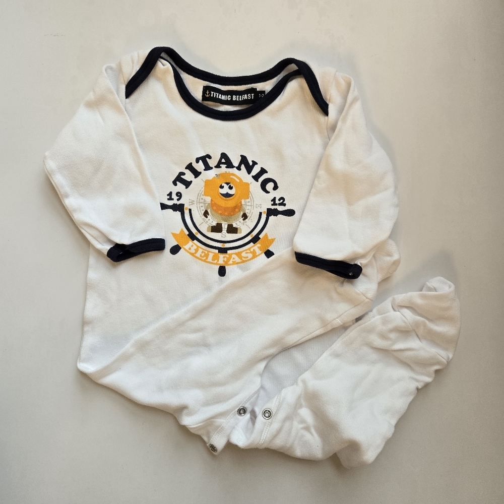 White Titanic Belfast Baby Onesie 12M